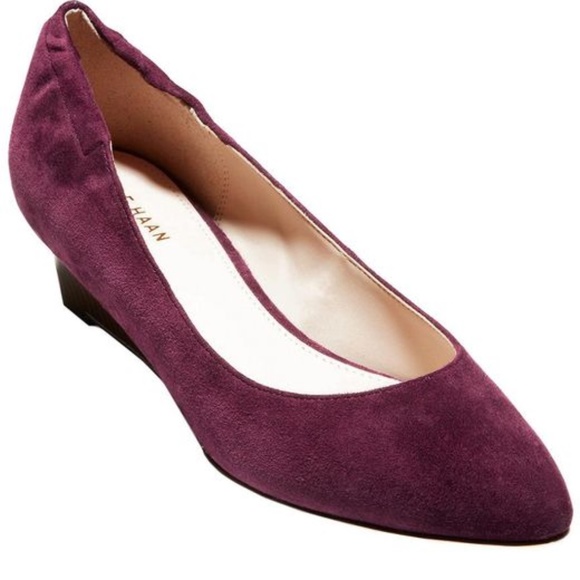 Cole Haan Kathryn Vine Purple Wedge Pump Heels 6.5 - Picture 8 of 14